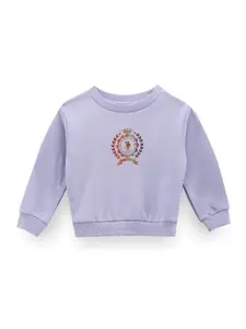 U.S. Polo Assn. Kids Girls Graphic Printed Pullover