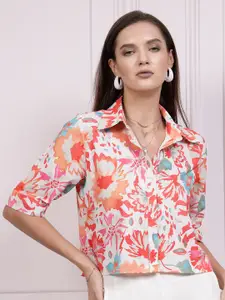 Athena Immutable Floral Printed Shirt Style Top