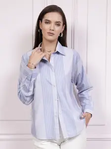 Athena Vertical Stripes Cotton Casual Shirt