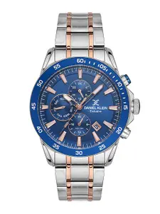 Daniel Klein Men Patterned Dial & Bracelet Style Straps Analogue Watch DK.1.13529-3