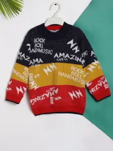 V-Mart Boys Colourblocked Acrylic Pullover Sweater