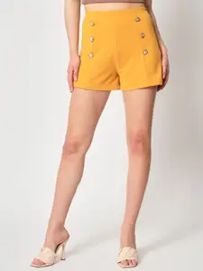 Zastraa Women Slim Fit High-Rise Shorts