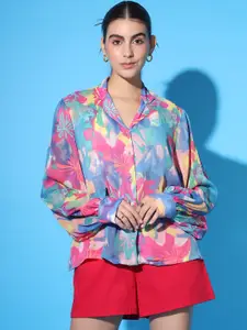 Cation Floral Printed Shirt With Shorts