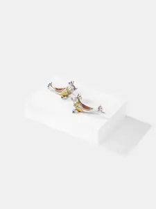 SHAYA 925 Sterling Silver Contemporary Stud Earrings