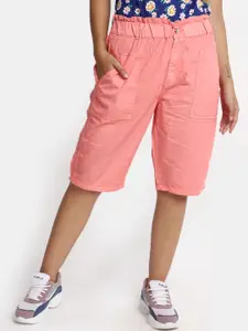 V-Mart Women Mid Rise Cotton Shorts