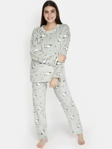 V-Mart Graphic Printed Pure Cotton Night suit