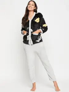 Camey Graphic Printed Sweater With Lounge Pant