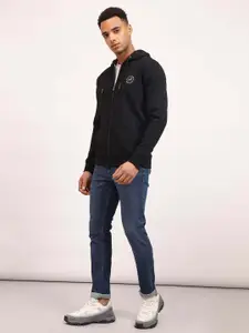 Lee Hooded Neck Long Sleeve Cotton Zip Detail Front-Open Sweatshirt