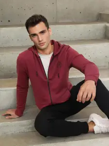 Lee Hooded Cotton Front Open Sweatshirt