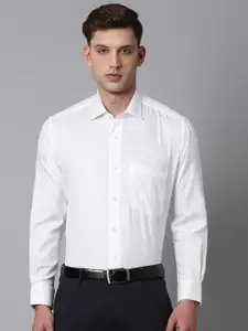 Luxure by Louis Philippe Textured Classic Fit Opaque Cotton Formal Shirt