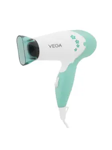 VEGA VHDH-20N Insta Glam Foldable 1000 Watts Hair Dryer - White & Blue