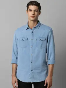 Louis Philippe Jeans Slim Fit Opaque Pure Cotton Casual Shirt