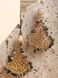 XPNSV Artificial Beads Studded Drop Earrings