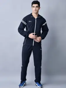 Shiv Naresh Colorblocked Mock-Collar Jacket & Track Pant