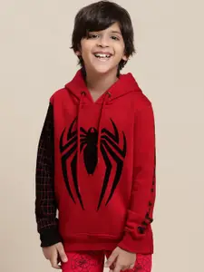 Kids Ville Boys Spider-Man Printed Hooded Pullover