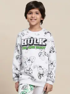 Kids Ville Boys Hulk Printed Pullover Sweatshirt