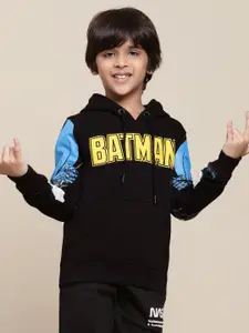 Kids Ville Boys Batman Printed Hooded Pullover Sweatshirt