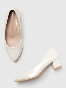 Marc Loire Pointed Toe Block Heel Pumps