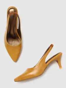 Marc Loire Pointed Toe Kitten Heeled Pumps