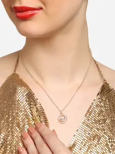 Zaveri Pearls Gold-Plated Minimal Necklace