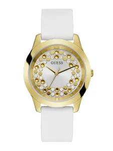 GUESS Women Dial & Straps Stainless Steel Reset Time Analogue Watch U1357L2M