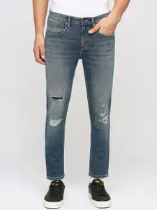 Pepe Jeans Men Skinny Fit Mildly Distressed Heavy Fade Stretchable Jeans