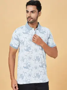 BYFORD by Pantaloons Floral Printed Polo Collar Slim Fit T-shirt