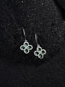 Clara 925 Sterling Silver Rhodium-Plated Contemporary Drop Earrings