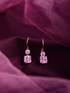 Clara Rose Gold Plated Contemporary Drop Earrings