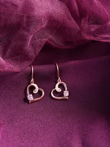 Clara Rose Gold Contemporary Cubic Rose Gold-Plated Zirconia Studs Earrings