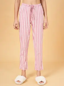 Dreamz by Pantaloons Women Striped Straight Cotton Lounge Pants