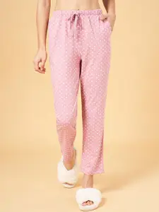 Dreamz by Pantaloons Women Geometric Printed Straight Cotton Lounge Pants