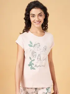 Dreamz by Pantaloons Conversational Printed Cotton Lounge Tshirt