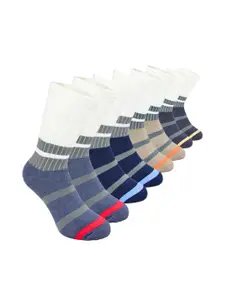 BAESD Men Pack Of 4 Striped Sweat-Absorbent Calf-Length Socks