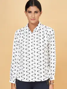 Annabelle by Pantaloons Geometric Printed Formal Shirt