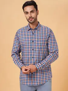 BYFORD by Pantaloons Gingham Checked Slim Fit Twill Pure Cotton Casual Shirt