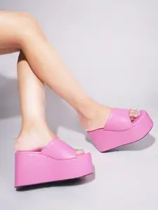 JM Looks Open Toe Wedge Heels