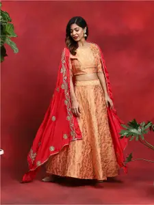 AKS Couture Woven Design Ready to Wear Lehenga & Blouse With Dupatta