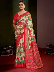 Saree mall Floral Printed Zari Bagh Sarees