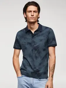 MANGO MAN Pure Cotton Polo Collar T-shirt