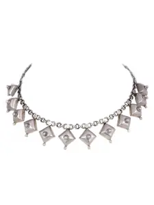 Shyle 925 Sterling Silver Oxidised Necklace