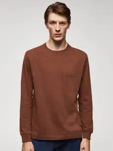 MANGO MAN Round Neck Pure Cotton T-shirt