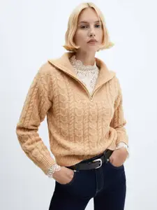 MANGO Women Cable Knit Pullover