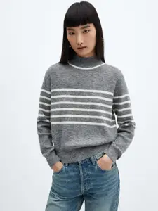MANGO Women Striped Pullover