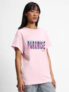 Bewakoof  Living in Paradise Graphic Printed Boyfriend T-shirt