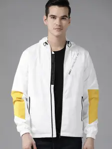 Van Heusen Brand Logo Printed Hooded Tailored Jacket