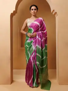 Geroo Jaipur Leheriya Dyed Saree