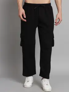 GRIFFEL Men Regular-Fit Mid-Rise Fleece Track Pant