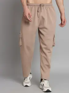 GRIFFEL Men Relaxed-Fit Mid-Rise Fleece Track Pant