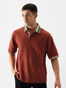 The Souled Store Polo Collar Short Sleeves Cotton T-shirt
